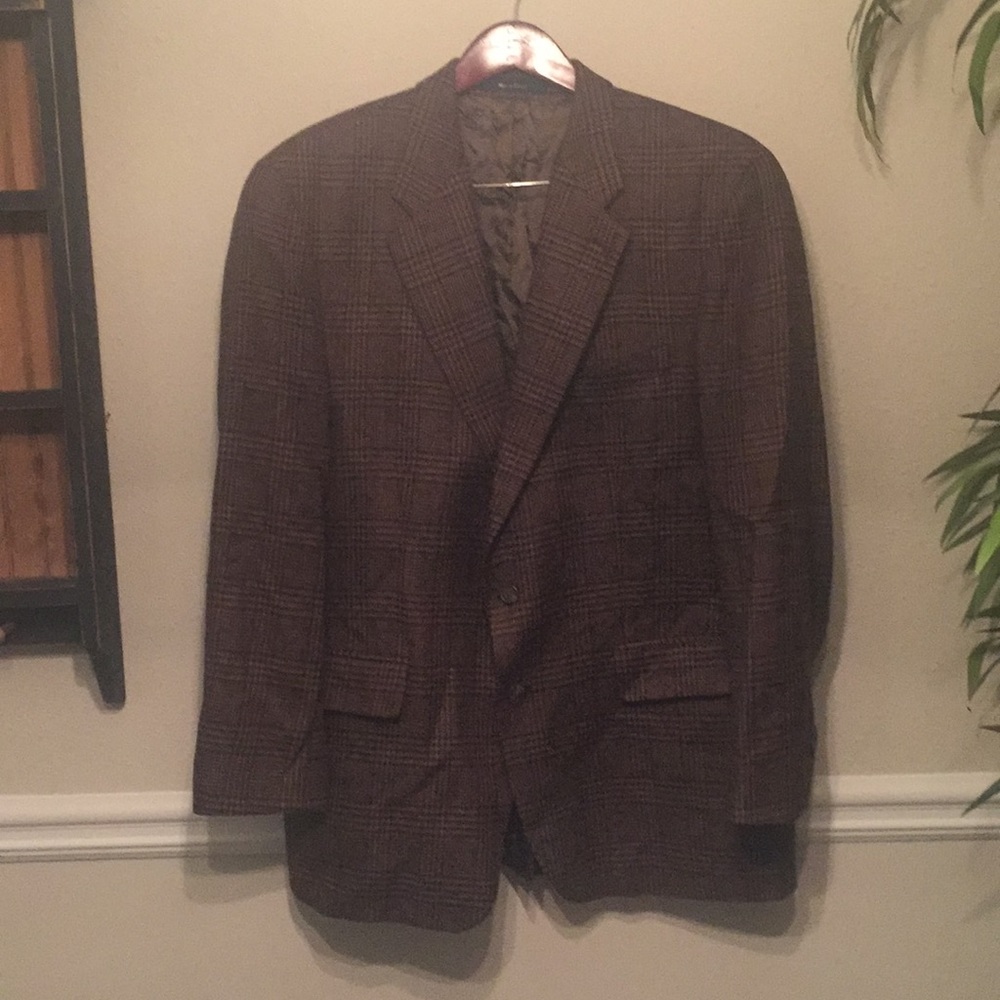Chaps Ralph Lauren Men’s Blazer 46L Brown Plaid